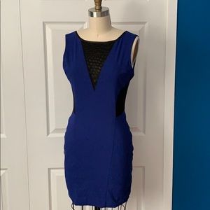 Blue Sleeveless Dress, Low Back
